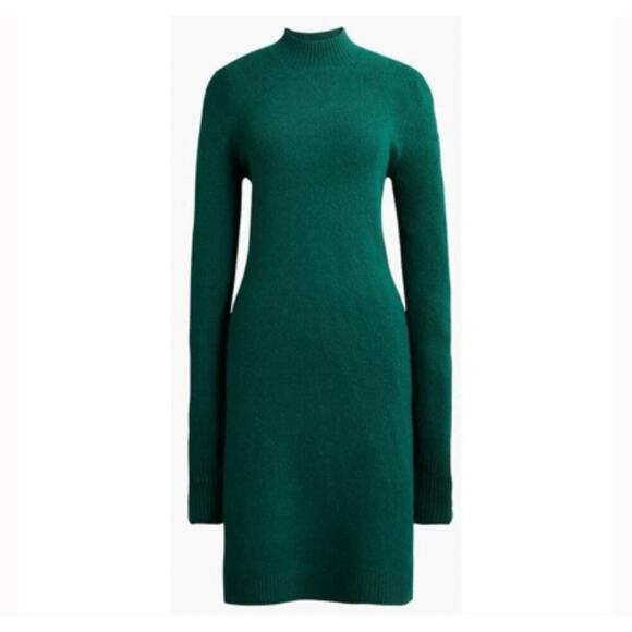 J. Crew Wool Knit Sweater Dress Long Sleeve Women’s Small Green Midi Cozy Soft - Picture 1 of 9